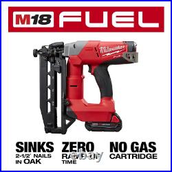 16 Gauge Electric Straight Finish Air Nailer Brushless Cordless 18V Lithium Ion