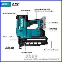 16 Gauge Straight Finish Nailer Cordless Brushed Power Tool 18V Lithium Ion Teal