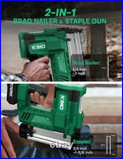 18 Gauge Nail Gun Cordless Brad Nailer/Electric Stapler with Battery 1000pcs Nails