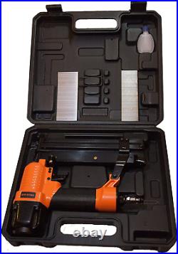 2 18 Gauge 2 in 1 Pneumatic Brad Nailer And Stapler With Carrying Case NEW