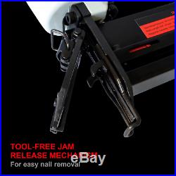 Air Brad Nailer Staple Nail Gun Pneumatic Rubber Grip Handle Crown Stapler 2 in1