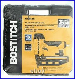 Bostitch 16GA Pneumatic Finish Nailer Kit Oil Free Nail Gun Tool Case FN1664K