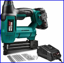 Cordless Brad Nailer Rechargeable Nail Staple Gun 20V with Battery and Charger