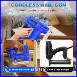 Cordless Electric Nailer Stapler 2in1 Nail & Staple Gun Included Staples Nails