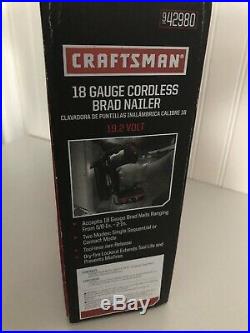 Craftsman C3 19.2 Volt Cordless Speed Shot Brad Nailer # 942980 NEW 18 Gauge