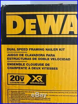 DEWALT 20V MAX XR Dual Speed Framing Nailer Kit DCN692M1 Nail Gun Set Combo