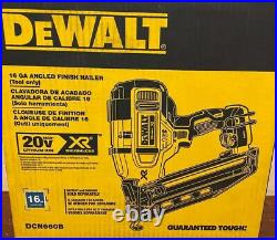 DEWALT DCN660B 20-V MAX XR Lithium-Ion Cordless Angled Finish Nailer Tool-Only