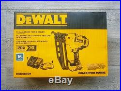 DEWALT DCN660D1 20-Volt Max 16-Gauge Cordless Angled Finish Nailer Kit