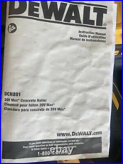 DEWALT DCN891P2 20V Cordless Concrete Nailer Kit