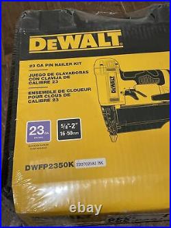 DEWALT DWFP2350K 23-Gauge Pneumatic 2-Inch Pin Nailer New Sealed Tool Gun