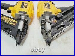 FOR PARTS NOT WORKING Lot of 2 DEWALT DCN692 20V Cordless 30° Framing Nailers