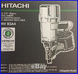 Hitachi NV83A4 Coil Framing Nailer Nail Gun New in Box