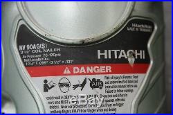 Hitachi NV 90AG(S) 3-1/2 Air Coil Framing Nailer Nail Gun Very Clean (nl)