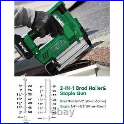 Kimo 18 Gauge Nail Gun Battery Powered 2 In 1 Cordless Brad Nailer/Electric St