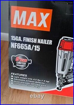 MAX NF665A/15 15-Gauge Finish Nailer 2-1/2 in. Angled Finish Nailer