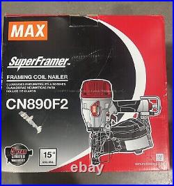 MAX USA CORP CN890F2 Framing Coil Nailer Red/Silver