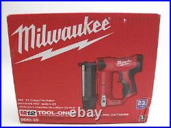 Milwaukee 2540-20 Cordless Pin Nailer 12V Tool Only 23 GA