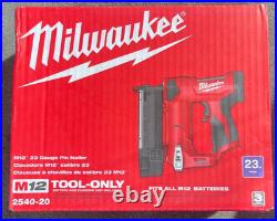 Milwaukee M12 23 Gauge Cordless Pin Nailer (2540-20) BRAND NEW Factory Sealed