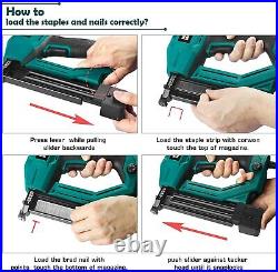 Nail Gun & Staple Gun 2in1 Electric Heavy Duty Stapler Nailer Household Tool US