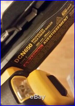 New DeWalt 20v DCN650B Cordless Brushless 15ga Finish Nailer Nail Gun DCN650