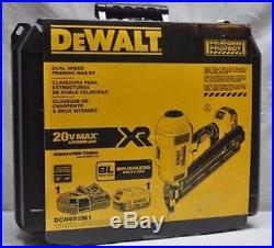 New Dewalt Dcn692m1 20 Volt Max Cordless Dual Speed Framing Nailer Tool Kit Sale