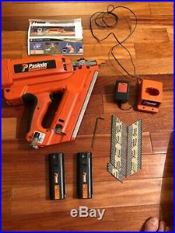 Paslode 900420 Cordless Framing Nailer Kit Nail Gun With Case, 2 Batteries, Etc