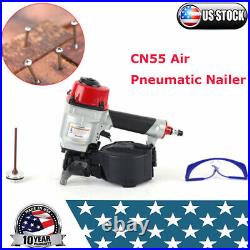 Portable CN55 Air Pneumatic Coil Siding Nailer Industrial Nail Gun 75psi-100psi