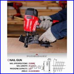 PowerSmart Roofing Nailer, 15 Degree Roofing Nail Gun with Safety Goggles