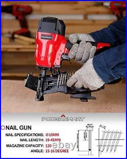Powersmart Roofing Nailer 15 Degree Roofing Nail Gun with Safety Goggles 3/