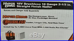 RIDGID Straight Finish Nailer Nail Gun 18-Volt Brushless Motor 16-Gauge 2-1/2