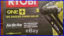 RYOBI Angled Nailer Cordless Air Nail Gun Finish Trim 18V 15-Gauge (TOOL-ONLY)