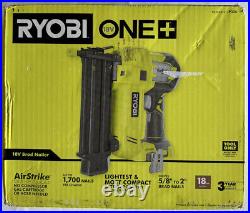 RYOBI CORDLESS AIRSTRIKE 18-GAUGE BRAD NAILER 18-Volt Nail Gun TOOL ONLY