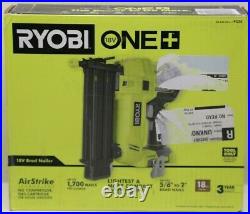 Ryobi Cordless P320 18V ONE+ AirStrike 18-Gauge Brad Nailer Gun (Tool Only)- New
