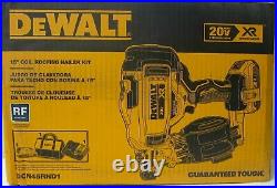 SEALED NEW DEWALT DCN45RND1 20 VOLT CORDLESS ROOFING NAILER TOOL KIT With BATTERY